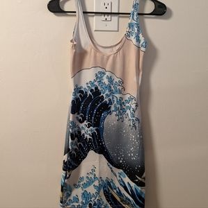 Blackmilk The Great Wave XS mini dress